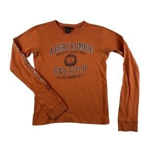 Vintage Abercrombie & Fitch Shirt Womens XS Long Sleeve Basketball Y2K 2000's